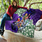 Personalized Fremantle Football Dockers Quilt Tropical Hibiscus Flowers - Pacific Fusion Style