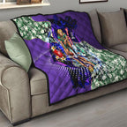 Personalized Fremantle Football Dockers Quilt Tropical Hibiscus Flowers - Pacific Fusion Style