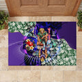Personalized Fremantle Football Dockers Rubber Doormat Tropical Hibiscus Flowers - Pacific Fusion Style
