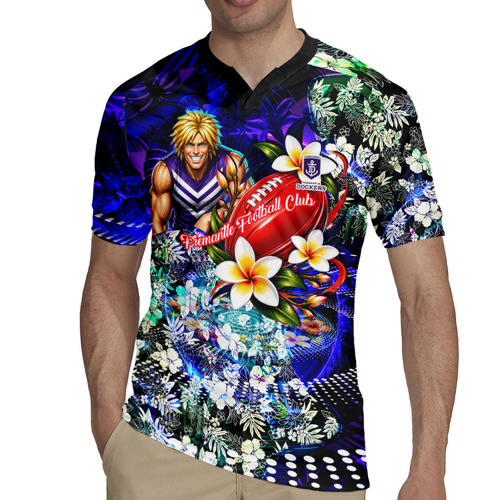 Personalized Fremantle Football Dockers Rugby Jersey Tropical Hibiscus Flowers - Pacific Fusion Style