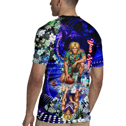Personalized Fremantle Football Dockers Rugby Jersey Tropical Hibiscus Flowers - Pacific Fusion Style
