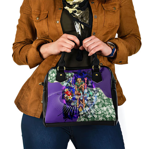 Personalized Fremantle Football Dockers Shoulder Handbag Tropical Hibiscus Flowers - Pacific Fusion Style