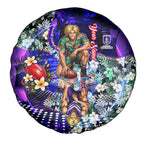 Personalized Fremantle Football Dockers Spare Tire Cover Tropical Hibiscus Flowers - Pacific Fusion Style