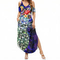 Personalized Fremantle Football Dockers Summer Maxi Dress Tropical Hibiscus Flowers - Pacific Fusion Style