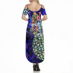 Personalized Fremantle Football Dockers Summer Maxi Dress Tropical Hibiscus Flowers - Pacific Fusion Style