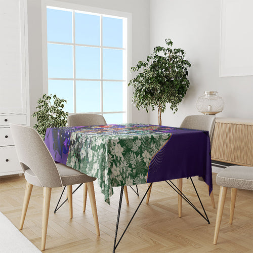 Personalized Fremantle Football Dockers Tablecloth Tropical Hibiscus Flowers - Pacific Fusion Style