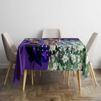 Personalized Fremantle Football Dockers Tablecloth Tropical Hibiscus Flowers - Pacific Fusion Style