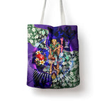 Personalized Fremantle Football Dockers Tote Bag Tropical Hibiscus Flowers - Pacific Fusion Style