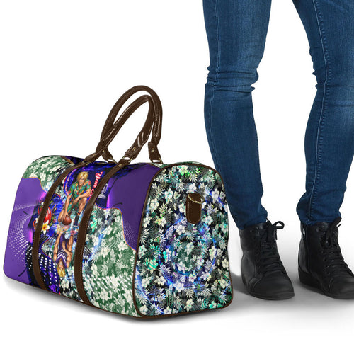 Personalized Fremantle Football Dockers Travel Bag Tropical Hibiscus Flowers - Pacific Fusion Style