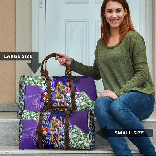 Personalized Fremantle Football Dockers Travel Bag Tropical Hibiscus Flowers - Pacific Fusion Style