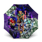Personalized Fremantle Football Dockers Umbrella Tropical Hibiscus Flowers - Pacific Fusion Style
