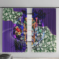 Personalized Fremantle Football Dockers Window Curtain Tropical Hibiscus Flowers - Pacific Fusion Style