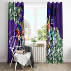 Personalized Fremantle Football Dockers Window Curtain Tropical Hibiscus Flowers - Pacific Fusion Style