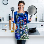 Personalized Geelong Football Cats Apron Tropical Hibiscus Flowers - Pacific Fusion Style