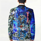 Personalized Geelong Football Cats Blazer Tropical Hibiscus Flowers - Pacific Fusion Style