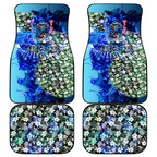 Personalized Geelong Football Cats Car Mats Tropical Hibiscus Flowers - Pacific Fusion Style