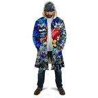 Personalized Geelong Football Cats Cloak Tropical Hibiscus Flowers - Pacific Fusion Style