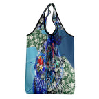 Personalized Geelong Football Cats Grocery Bag Tropical Hibiscus Flowers - Pacific Fusion Style