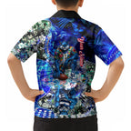 Personalized Geelong Football Cats Hawaiian Shirt Tropical Hibiscus Flowers - Pacific Fusion Style