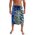 Personalized Geelong Football Cats Lavalava Tropical Hibiscus Flowers - Pacific Fusion Style