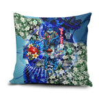 Personalized Geelong Football Cats Pillow Cover Tropical Hibiscus Flowers - Pacific Fusion Style