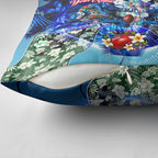 Personalized Geelong Football Cats Pillow Cover Tropical Hibiscus Flowers - Pacific Fusion Style