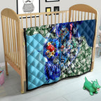 Personalized Geelong Football Cats Quilt Tropical Hibiscus Flowers - Pacific Fusion Style
