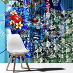 Personalized Geelong Football Cats Window Curtain Tropical Hibiscus Flowers - Pacific Fusion Style