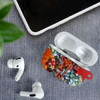 Personalized Gold Coast Suns Football AirPods Case Tropical Hibiscus Flowers - Pacific Fusion Style