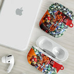 Personalized Gold Coast Suns Football AirPods Case Tropical Hibiscus Flowers - Pacific Fusion Style
