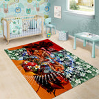 Personalized Gold Coast Suns Football Area Rug Tropical Hibiscus Flowers - Pacific Fusion Style