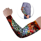 Personalized Gold Coast Suns Football Arm Sleeves Tropical Hibiscus Flowers - Pacific Fusion Style