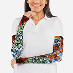 Personalized Gold Coast Suns Football Arm Sleeves Tropical Hibiscus Flowers - Pacific Fusion Style