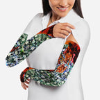 Personalized Gold Coast Suns Football Arm Sleeves Tropical Hibiscus Flowers - Pacific Fusion Style