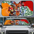 Personalized Gold Coast Suns Football Auto Sun Shade Tropical Hibiscus Flowers - Pacific Fusion Style