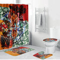 Personalized Gold Coast Suns Football Bathroom Set Tropical Hibiscus Flowers - Pacific Fusion Style