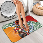 Personalized Gold Coast Suns Football Bathroom Set Tropical Hibiscus Flowers - Pacific Fusion Style