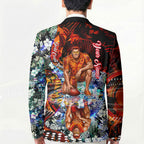 Personalized Gold Coast Suns Football Blazer Tropical Hibiscus Flowers - Pacific Fusion Style