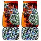 Personalized Gold Coast Suns Football Car Mats Tropical Hibiscus Flowers - Pacific Fusion Style