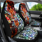 Personalized Gold Coast Suns Football Car Seat Cover Tropical Hibiscus Flowers - Pacific Fusion Style