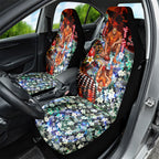 Personalized Gold Coast Suns Football Car Seat Cover Tropical Hibiscus Flowers - Pacific Fusion Style