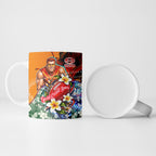 Personalized Gold Coast Suns Football Ceramic Mug Tropical Hibiscus Flowers - Pacific Fusion Style