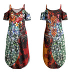 Personalized Gold Coast Suns Football Couples Matching Summer Maxi Dress and Long Sleeve Button Shirt Tropical Hibiscus Flowers - Pacific Fusion Style