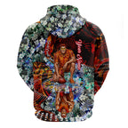 Personalized Gold Coast Suns Football Hoodie Tropical Hibiscus Flowers - Pacific Fusion Style