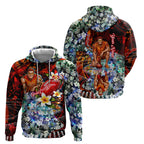 Personalized Gold Coast Suns Football Hoodie Tropical Hibiscus Flowers - Pacific Fusion Style