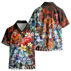 Personalized Gold Coast Suns Football Kid Hawaiian Shirt Tropical Hibiscus Flowers - Pacific Fusion Style