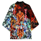 Personalized Gold Coast Suns Football Kimono Tropical Hibiscus Flowers - Pacific Fusion Style