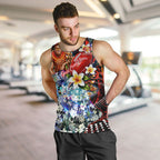 Personalized Gold Coast Suns Football Men Tank Top Tropical Hibiscus Flowers - Pacific Fusion Style