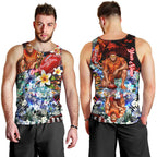 Personalized Gold Coast Suns Football Men Tank Top Tropical Hibiscus Flowers - Pacific Fusion Style