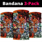 Personalized Gold Coast Suns Football Neck Gaiter Tropical Hibiscus Flowers - Pacific Fusion Style